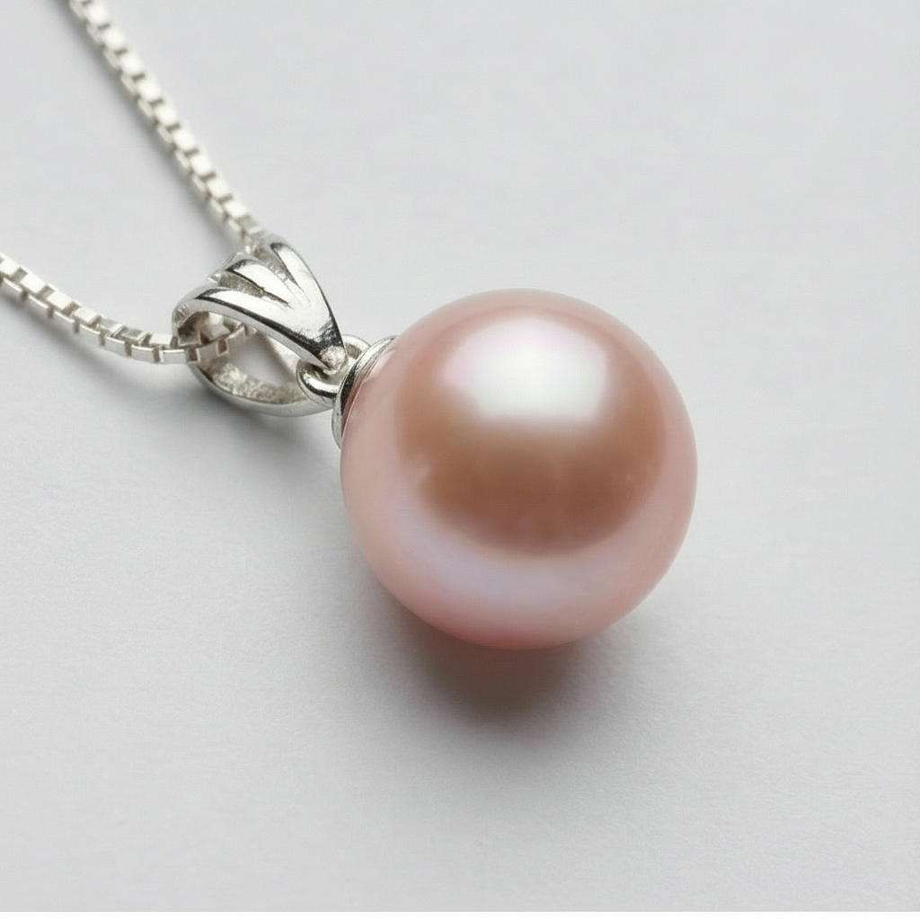 Blush Pearl Solitaire Pendant