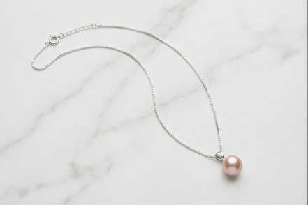 Blush Pearl Solitaire Pendant
