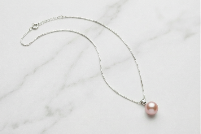 Blush Pearl Solitaire Pendant