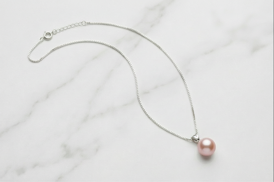 Blush Pearl Solitaire Pendant