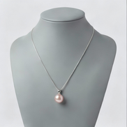 Blush Pearl Solitaire Pendant