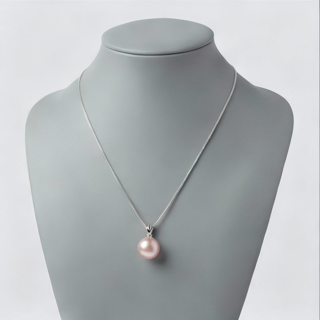 Blush Pearl Solitaire Pendant