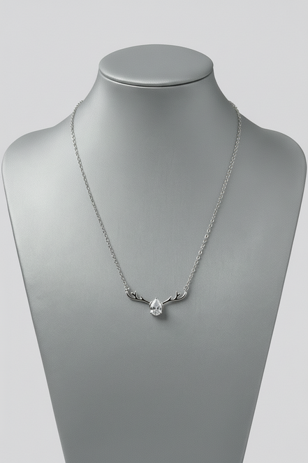 Crystal Antler Elegance Pendant