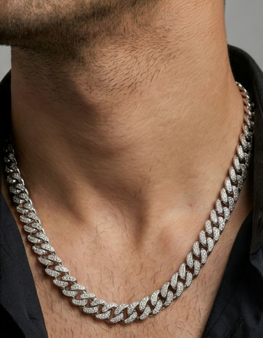 Diamond Set Cuban Chain
