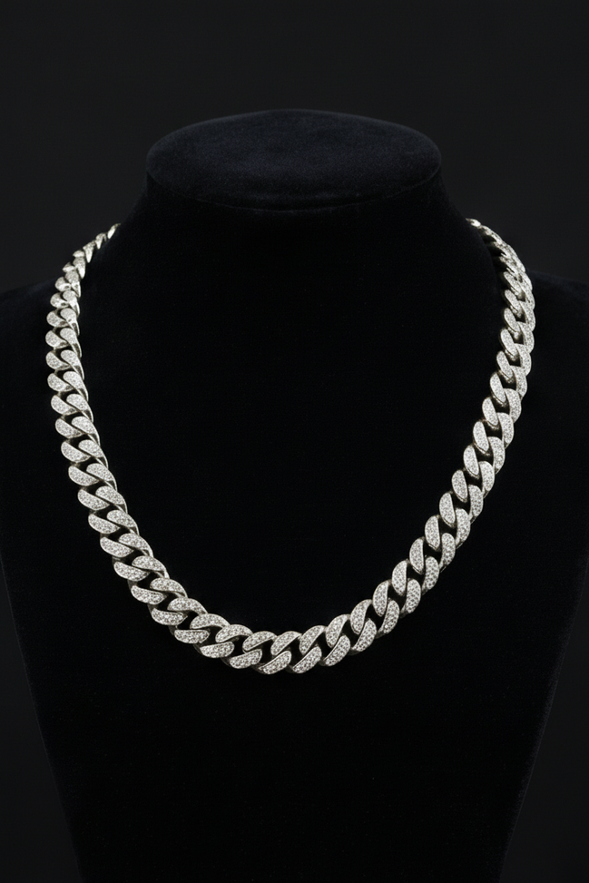 Diamond-Set Cuban Chain
