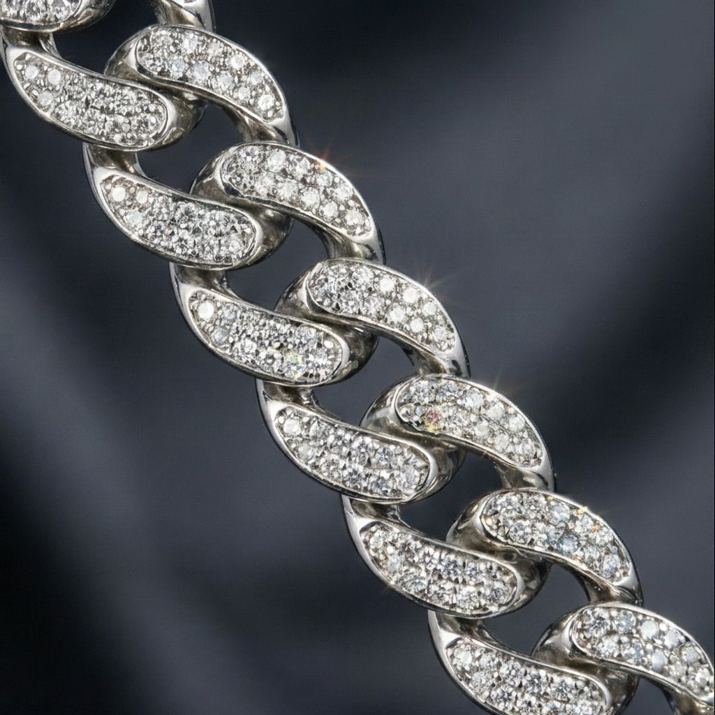 Diamond-Set Cuban Chain