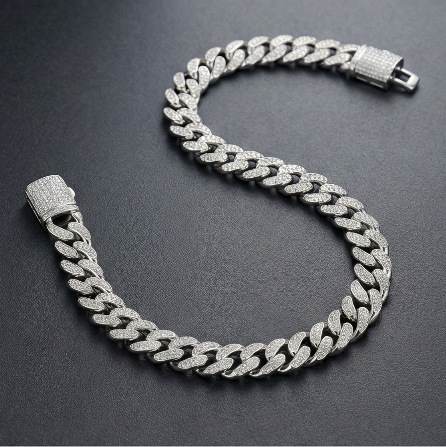 Diamond-Set Cuban Chain