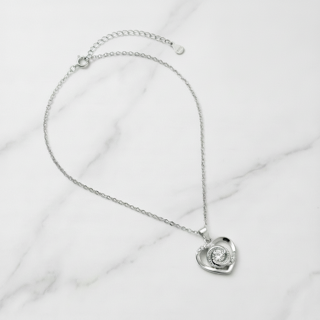 Eternal Swirl Heart Pendant