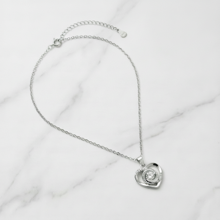 Eternal Swirl Heart Pendant