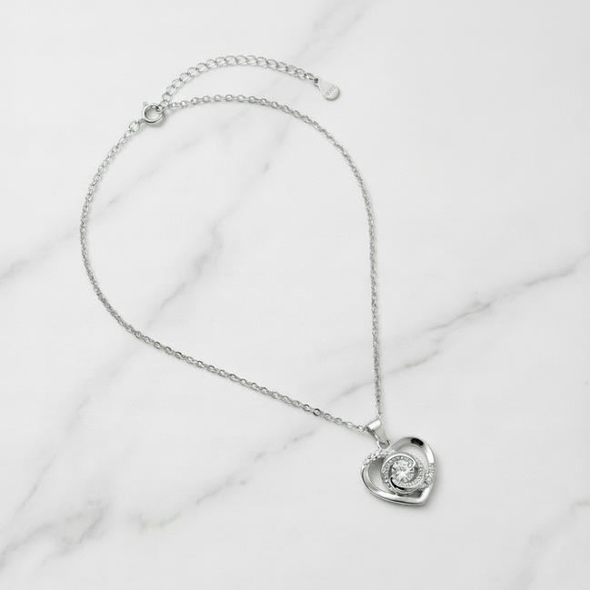 Eternal Swirl Heart Pendant