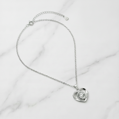 Eternal Swirl Heart Pendant