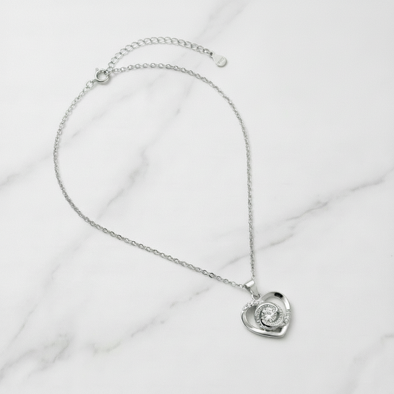 Eternal Swirl Heart Pendant