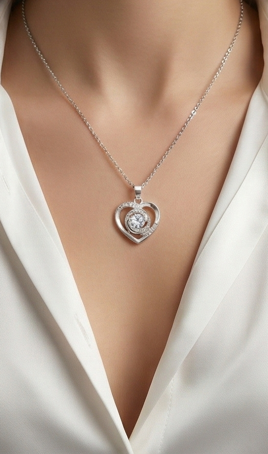 Eternal Swirl Heart Pendant