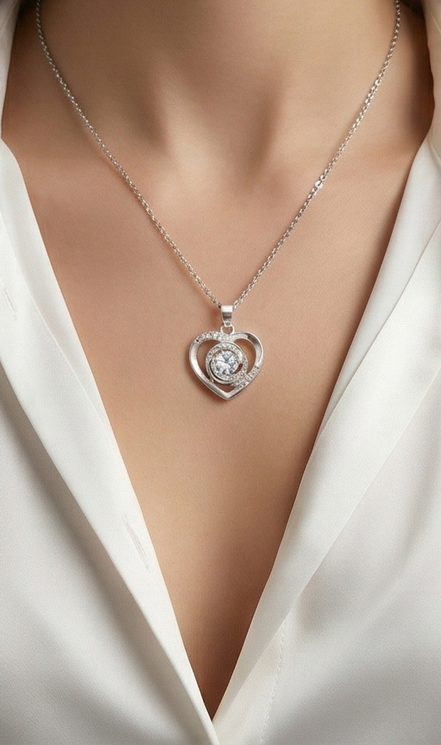 Eternal Swirl Heart Pendant