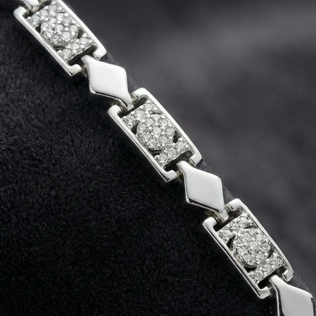 Frostbite Diamond-Cut Link Bracelet