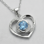 Blue Heart Swirl Pendant