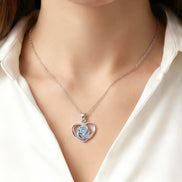 Blue Heart Swirl Pendant