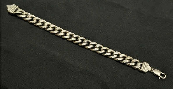 Gunmetal Grey Cuban Link Bracelet