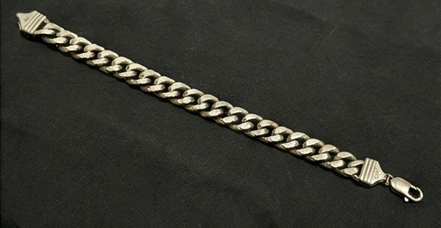 Gunmetal Grey Cuban Link Bracelet