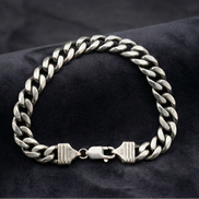 Gunmetal Grey Cuban Link Bracelet
