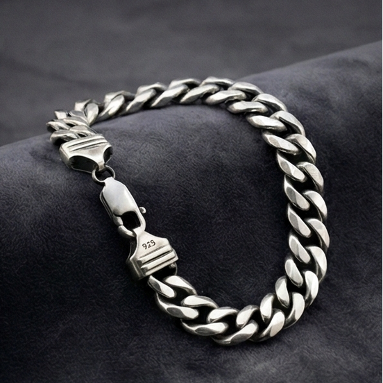 Gunmetal Grey Cuban Link Bracelet