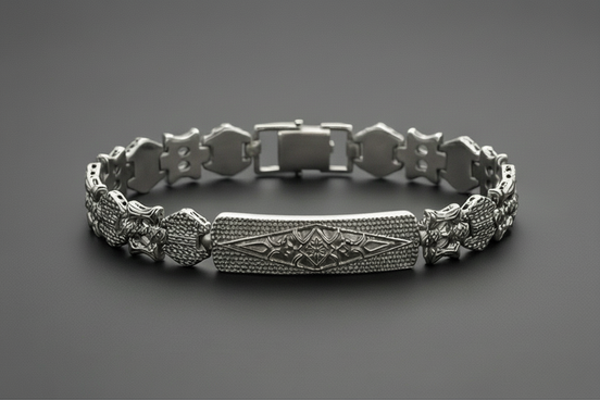 Imperial Crest Bar Bracelet