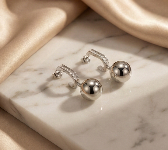 Orbit Sphere Drop Earrings