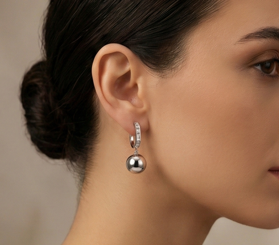 Orbit Sphere Drop Earrings