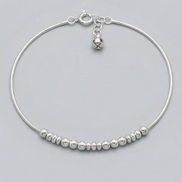 Silver Beads Anklet