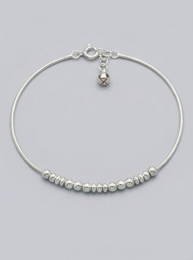 Silver Beads Anklet