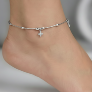 Starlit Petals Anklet