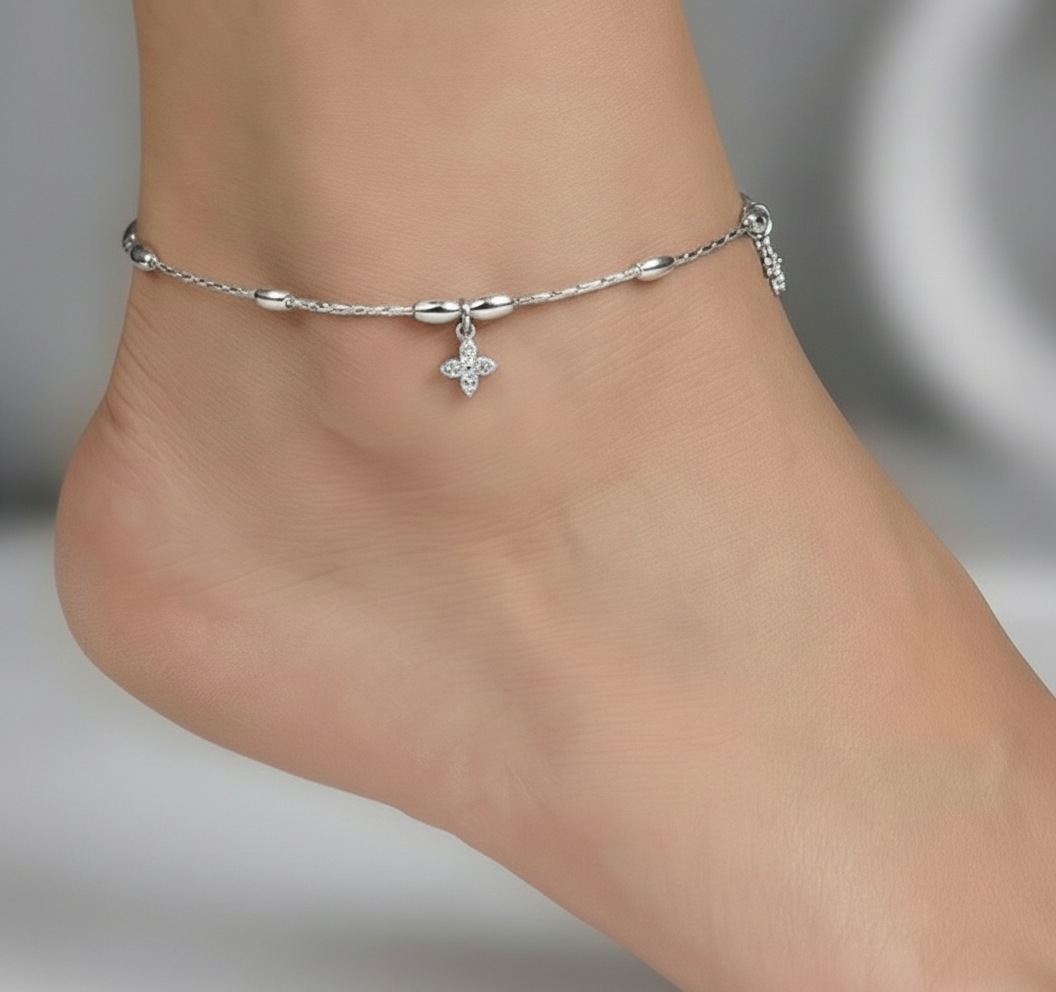 Starlit Petals Anklet