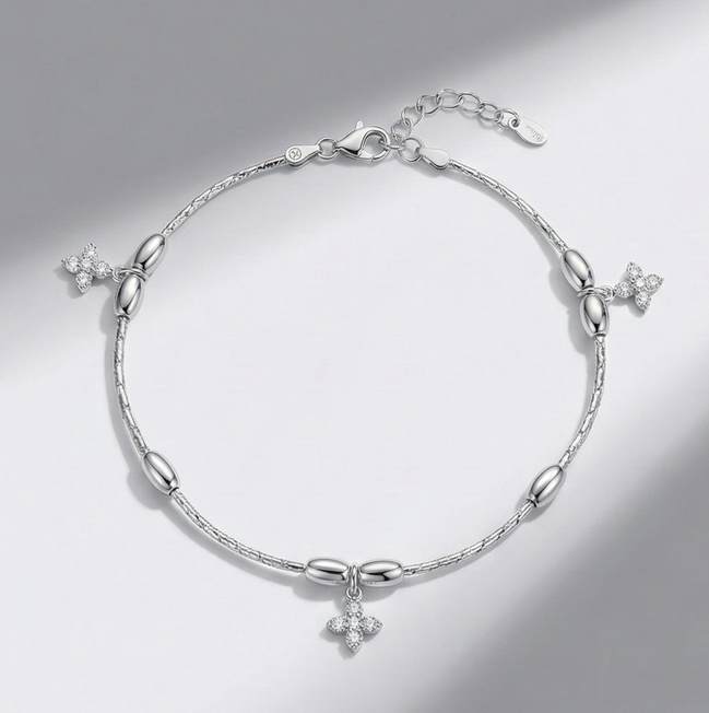 Starlit Petals Anklet